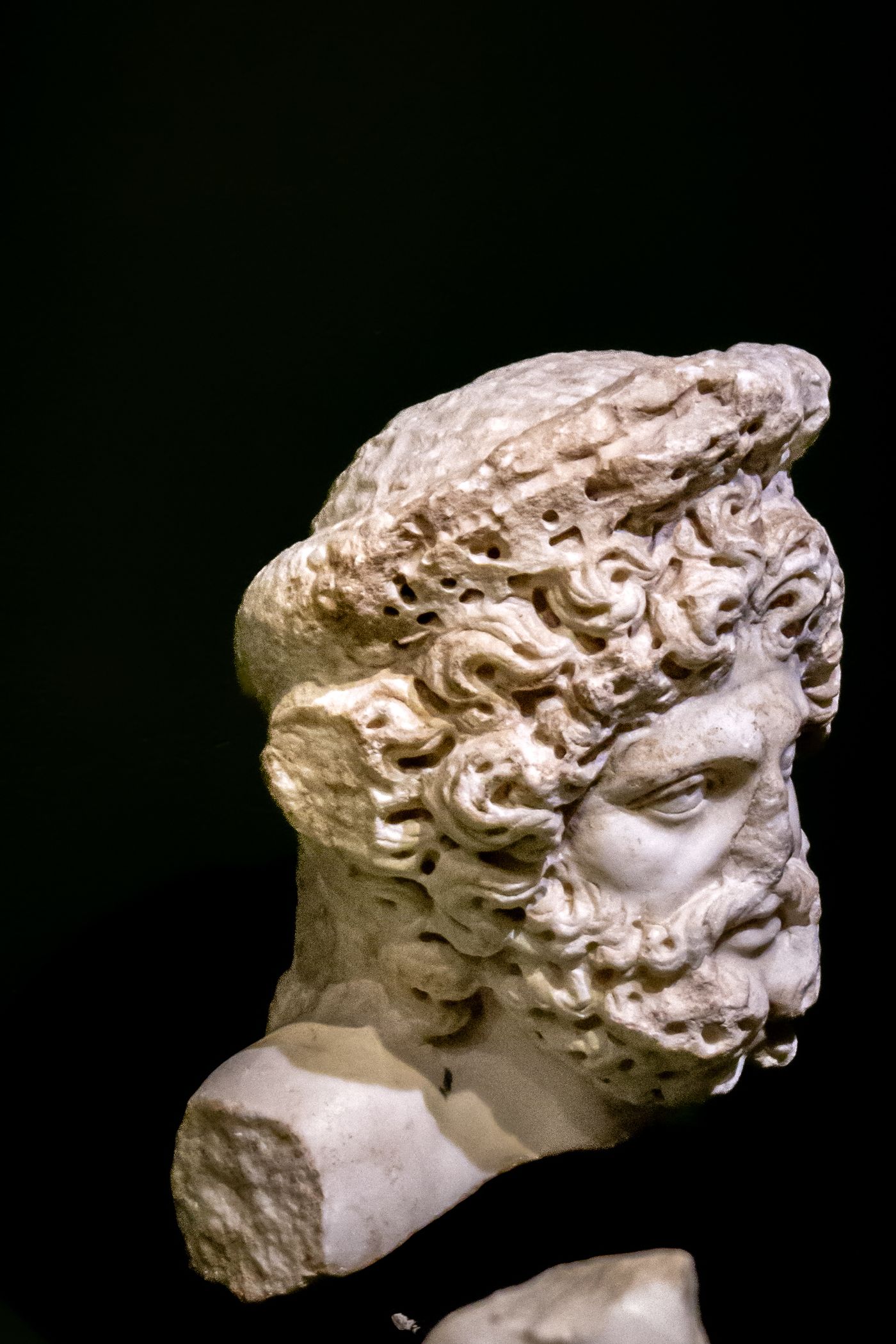 Classical marble bust of a Greek god
